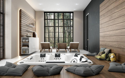 Características do design de uma banheira com hidromassagem no interior da casa e apartamento (120 + Foto). Luxo acessível com benefícios para a saúde. O que você precisa saber?