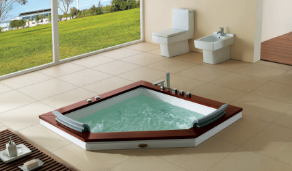 Características do design de uma banheira com hidromassagem no interior da casa e apartamento (120 + Foto).Luxo acessível com benefícios para a saúde. O que você precisa saber?
