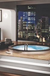 Características do design de uma banheira com hidromassagem no interior da casa e apartamento (120 + Foto). Luxo acessível com benefícios para a saúde. O que você precisa saber?
