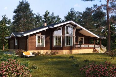 Projetos de casas finlandesas de madeira colada: O que é bom e como organizar? (Mais de 180 fotos)