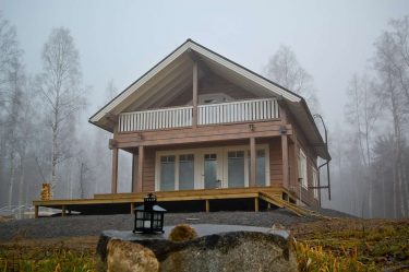 Projetos de casas finlandesas de madeira colada: O que é bom e como organizar? (Mais de 180 fotos)