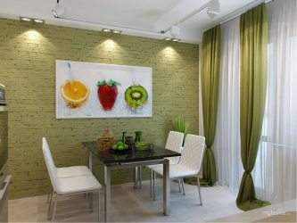 A escolha do papel de parede da foto para a cozinha - Uma solução interessante para qualquer projeto (mais de 185 fotos)