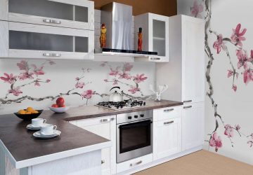 A escolha do papel de parede da foto para a cozinha - Uma solução interessante para qualquer projeto (mais de 185 fotos)