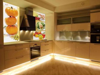 A escolha do papel de parede da foto para a cozinha - Uma solução interessante para qualquer projeto (mais de 185 fotos)
