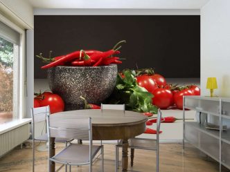 A escolha do papel de parede da foto para a cozinha - Uma solução interessante para qualquer projeto (mais de 185 fotos)