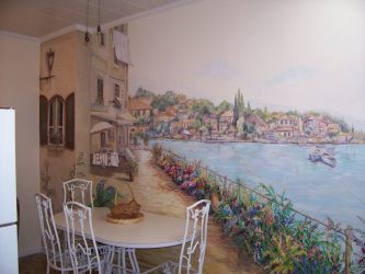 A escolha do papel de parede da foto para a cozinha - Uma solução interessante para qualquer projeto (mais de 185 fotos)