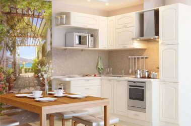A escolha do papel de parede da foto para a cozinha - Uma solução interessante para qualquer projeto (mais de 185 fotos)