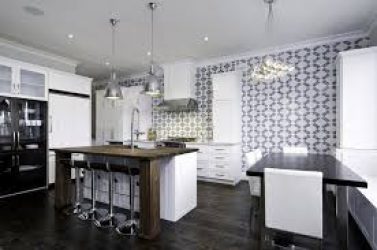 A escolha do papel de parede da foto para a cozinha - Uma solução interessante para qualquer projeto (mais de 185 fotos)