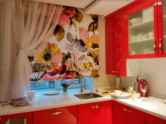 A escolha do papel de parede da foto para a cozinha - Uma solução interessante para qualquer projeto (mais de 185 fotos)