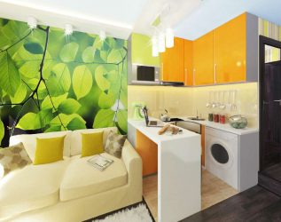 A escolha do papel de parede da foto para a cozinha - Uma solução interessante para qualquer projeto (mais de 185 fotos)
