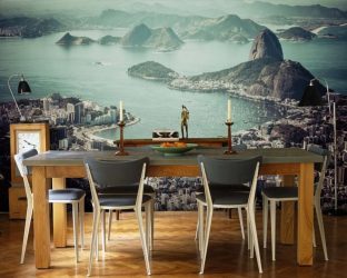 A escolha do papel de parede da foto para a cozinha - Uma solução interessante para qualquer projeto (mais de 185 fotos)