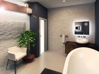 Telhas de gesso para decoração de interiores: 160+ Foto (sob a pedra, sob o tijolo) para auto-expressão brilhante