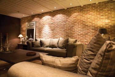 Telhas de gesso para decoração de interiores: 160+ Foto (sob a pedra, sob o tijolo) para auto-expressão brilhante