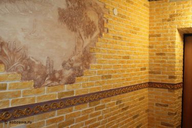 Telhas de gesso para decoração de interiores: 160+ Foto (sob a pedra, sob o tijolo) para auto-expressão brilhante
