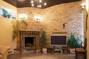 Telhas de gesso para decoração de interiores: 160+ Foto (sob a pedra, sob o tijolo) para auto-expressão brilhante