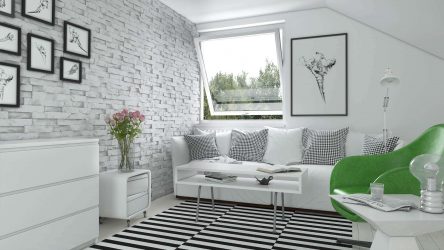 Telhas de gesso para decoração de interiores: 160+ Foto (sob a pedra, sob o tijolo) para auto-expressão brilhante