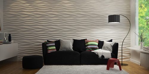 Telhas de gesso para decoração de interiores: 160+ Foto (sob a pedra, sob o tijolo) para auto-expressão brilhante
