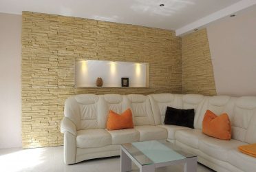Telhas de gesso para decoração de interiores: 160+ Foto (sob a pedra, sob o tijolo) para auto-expressão brilhante
