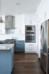 Design de cozinha azul: qual estilo entrar em contato? Mais de 170 fotos de incríveis combinações interiores