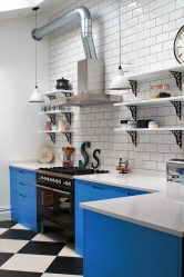 Design de cozinha azul: qual estilo entrar em contato? Mais de 170 fotos de incríveis combinações interiores