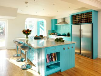 Design de cozinha azul: qual estilo entrar em contato? Mais de 170 fotos de incríveis combinações interiores