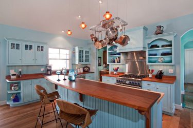 Design de cozinha azul: qual estilo entrar em contato? Mais de 170 fotos de incríveis combinações interiores
