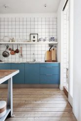 Design de cozinha azul: qual estilo entrar em contato? Mais de 170 fotos de incríveis combinações interiores
