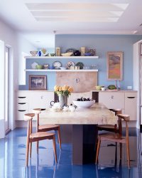 Design de cozinha azul: qual estilo entrar em contato? Mais de 170 fotos de incríveis combinações interiores
