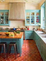 Design de cozinha azul: qual estilo entrar em contato? Mais de 170 fotos de incríveis combinações interiores