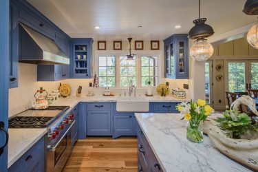Design de cozinha azul: qual estilo entrar em contato? Mais de 170 fotos de incríveis combinações interiores