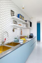 Design de cozinha azul: qual estilo entrar em contato? Mais de 170 fotos de incríveis combinações interiores