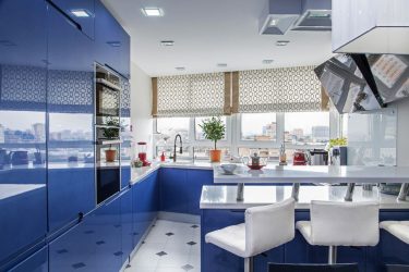 Design de cozinha azul: qual estilo entrar em contato? Mais de 170 fotos de incríveis combinações interiores