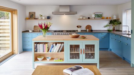 Design de cozinha azul: qual estilo entrar em contato? Mais de 170 fotos de incríveis combinações interiores