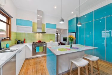 Design de cozinha azul: qual estilo entrar em contato? Mais de 170 fotos de incríveis combinações interiores