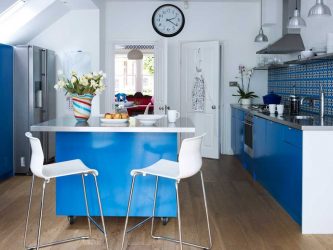 Design de cozinha azul: qual estilo entrar em contato? Mais de 170 fotos de incríveis combinações interiores