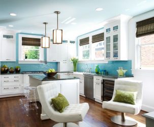 Design de cozinha azul: qual estilo entrar em contato? Mais de 170 fotos de incríveis combinações interiores