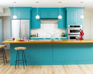 Design de cozinha azul: qual estilo entrar em contato? Mais de 170 fotos de incríveis combinações interiores