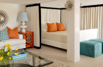 Zoning the living room and bedroom in the same room (235+ Design Photos): use the space with benefit and convenience