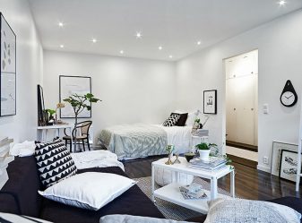 Zoneamento da sala de estar e quarto na mesma sala (235+ Design Photos): use o espaço com benefício e conveniência