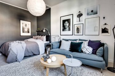 Zoneamento da sala de estar e quarto na mesma sala (235+ Design Photos): use o espaço com benefício e conveniência