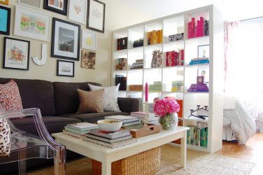 Zoneamento da sala de estar e quarto na mesma sala (235+ Design Photos): use o espaço com benefício e conveniência