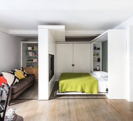 Zoneamento da sala de estar e quarto na mesma sala (235+ Design Photos): use o espaço com benefício e conveniência
