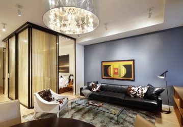 Zoneamento da sala de estar e quarto na mesma sala (235+ Design Photos): use o espaço com benefício e conveniência