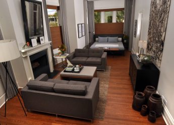 Zoneamento da sala de estar e quarto na mesma sala (235+ Design Photos): use o espaço com benefício e conveniência
