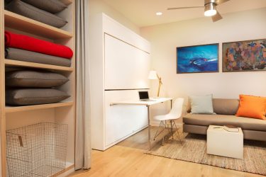 Zoneamento da sala de estar e quarto na mesma sala (235+ Design Photos): use o espaço com benefício e conveniência