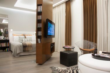 Zoneamento da sala de estar e quarto na mesma sala (235+ Design Photos): use o espaço com benefício e conveniência