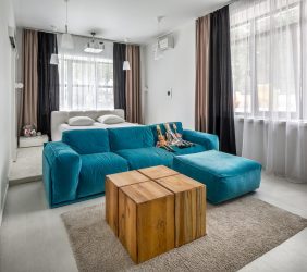 Zoneamento da sala de estar e quarto na mesma sala (235+ Design Photos): use o espaço com benefício e conveniência