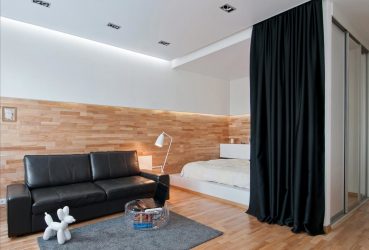 Zoneamento da sala de estar e quarto na mesma sala (235+ Design Photos): use o espaço com benefício e conveniência