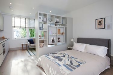 Zoneamento da sala de estar e quarto na mesma sala (235+ Design Photos): use o espaço com benefício e conveniência