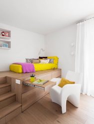 Zoneamento da sala de estar e quarto na mesma sala (235+ Design Photos): use o espaço com benefício e conveniência